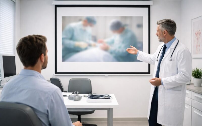 découvrez notre formation médicale avec utilisation d'un écran de projection pour optimiser les procédures au cabinet et améliorer la prise en charge des patients.