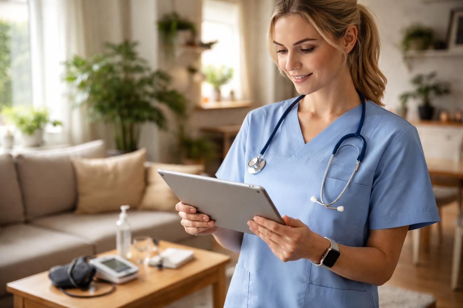 découvrez comment la tablette tactile microsoft surface go facilite les soins à domicile pour les infirmières en tournée, offrant mobilité, efficacité et organisation optimale.